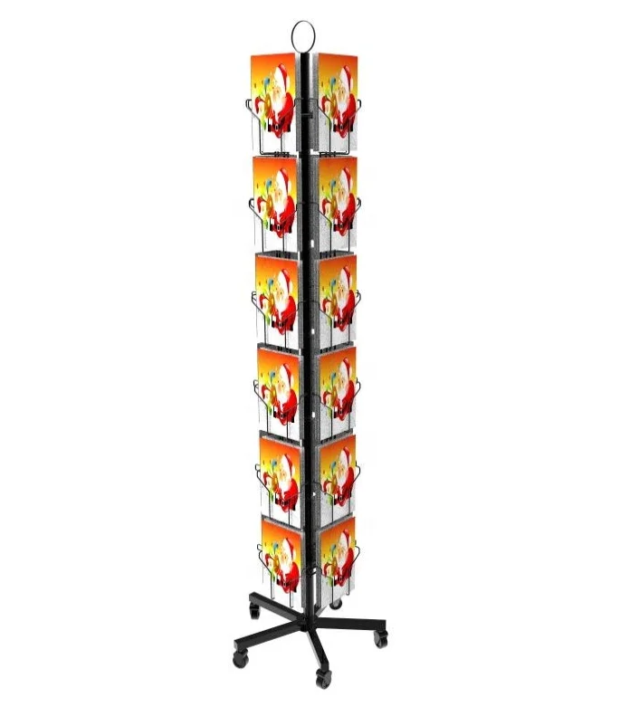 
Custom Rotating Greeting POST Birthday Christmas Holiday Display Card Stand 