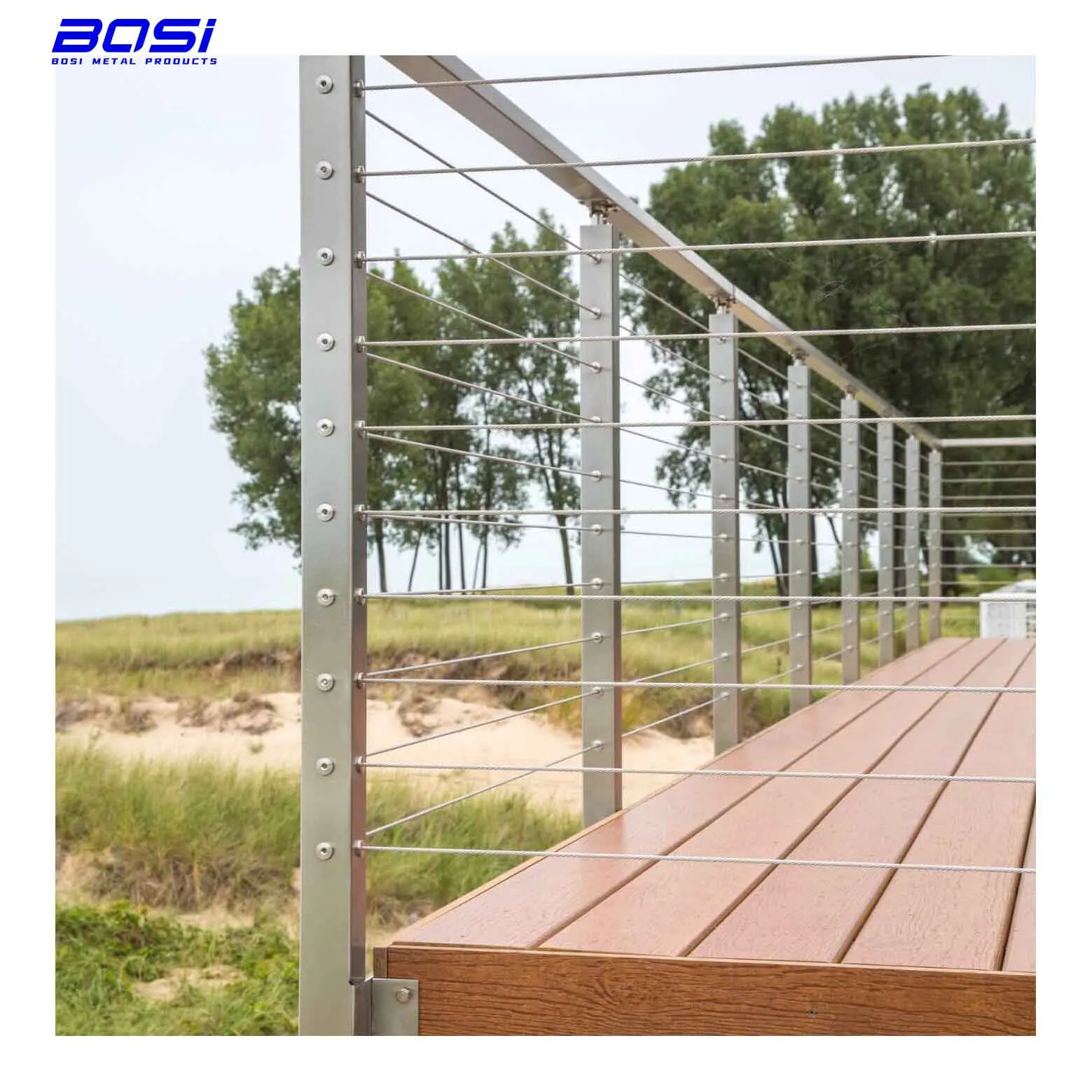 China Stainless Steel Balcony Deck Cable Wire Railing Fence for Sale