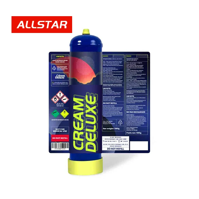 Hot Sale 580g 615g 640g Food Grade Cream Whipper Canister Gas Cylinder For Dessert