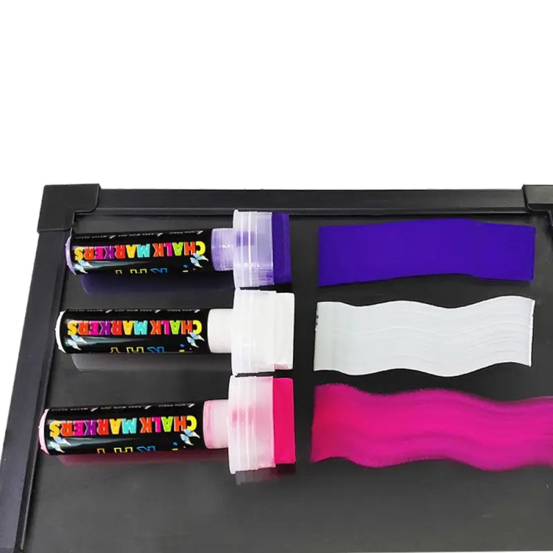 With Color Dry Erase Reversible Tip Kid For Refillable Whiteboard Water Erasable White Board Liquid Chalk Marker Pen Set