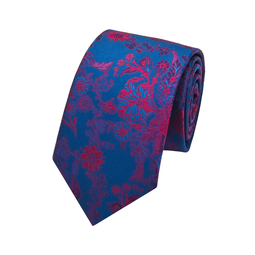 YiLi Microfiber Polyester Woven Paisley Floral Jacquard Tie