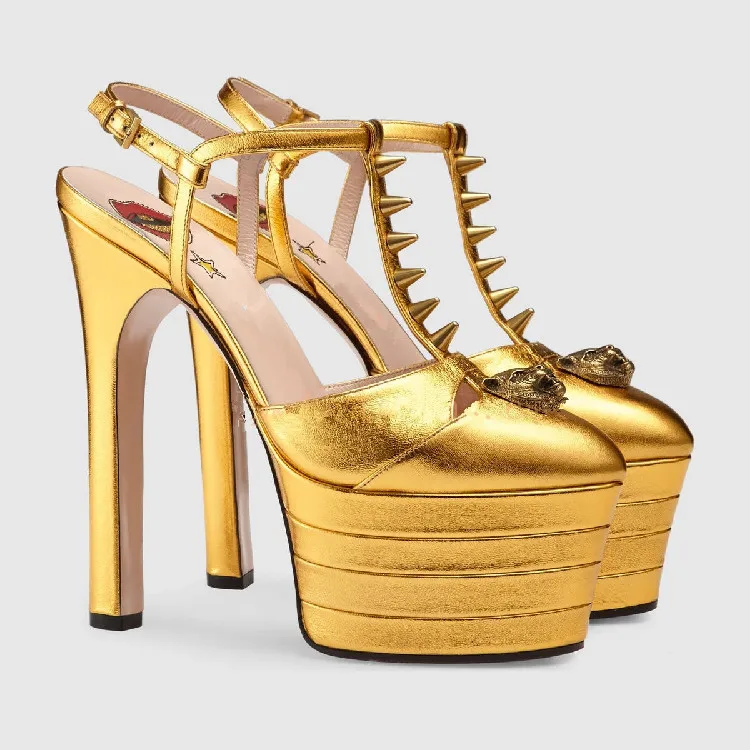 Support OEM/ODM Custom logo fashion design sexy lady high heels platform plus size women sandals