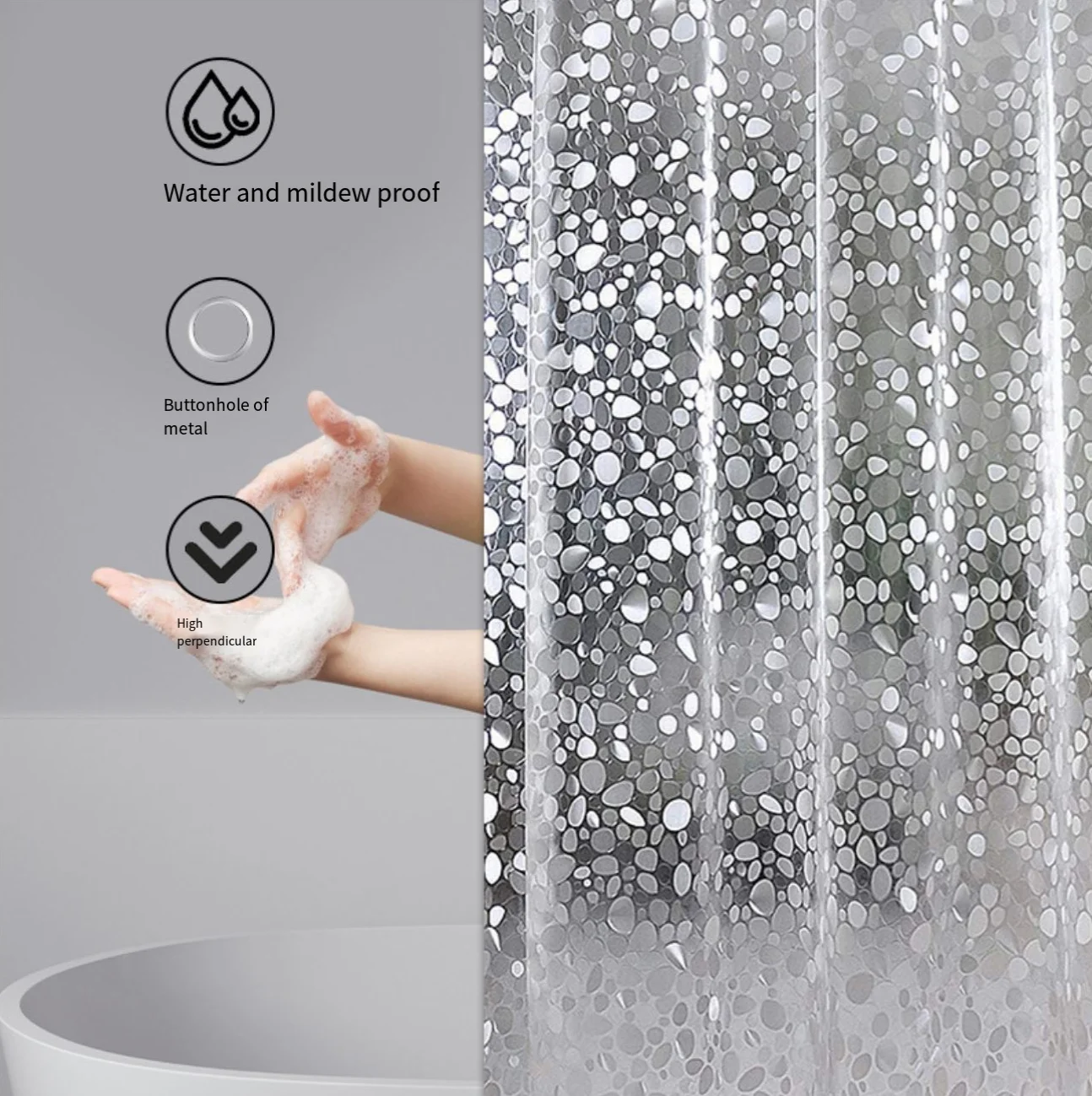 2024 thickened modern simple PEVA curtain for bathroom 71'*71'&71'*79' shower curtains