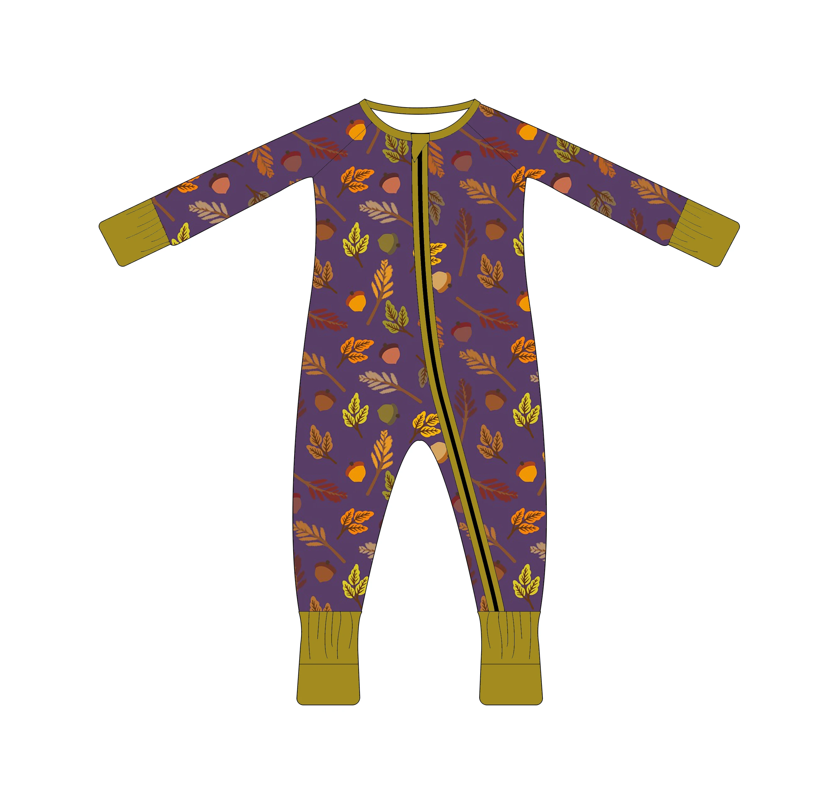 New Design Fish prints bamboo zipper 95% bamboo viscose 5% spandex romper