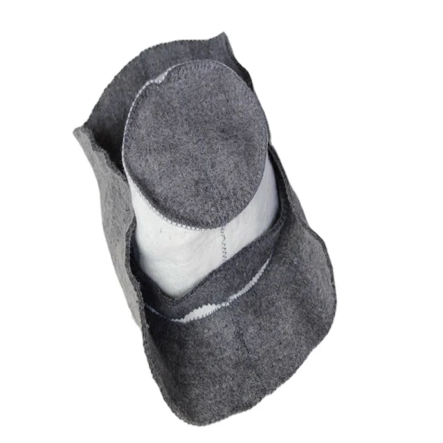 Wool felt sauna hat sauna hood in one seamless piece