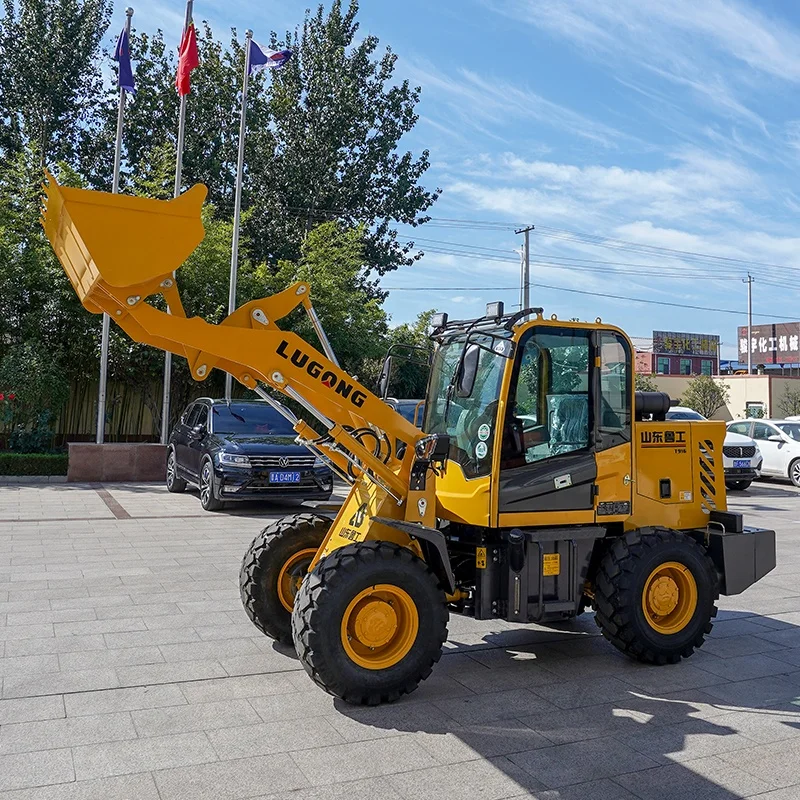 LUGONG T916 Forestry Machinery Flail Mower Mini Hydraulic Hammer Forestry Mulcher Compact Wheel Loader