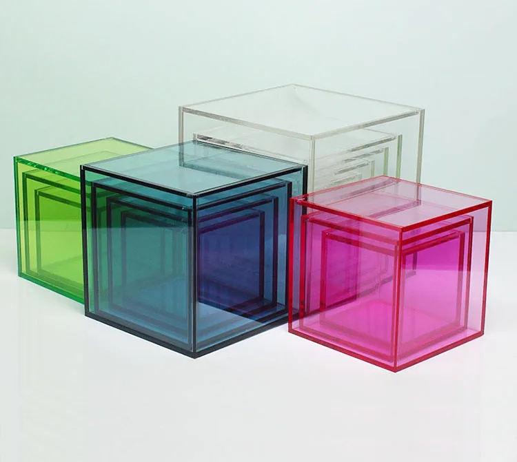 GOURM color box Hot bending custom design Plexiglass acrylic storage display box