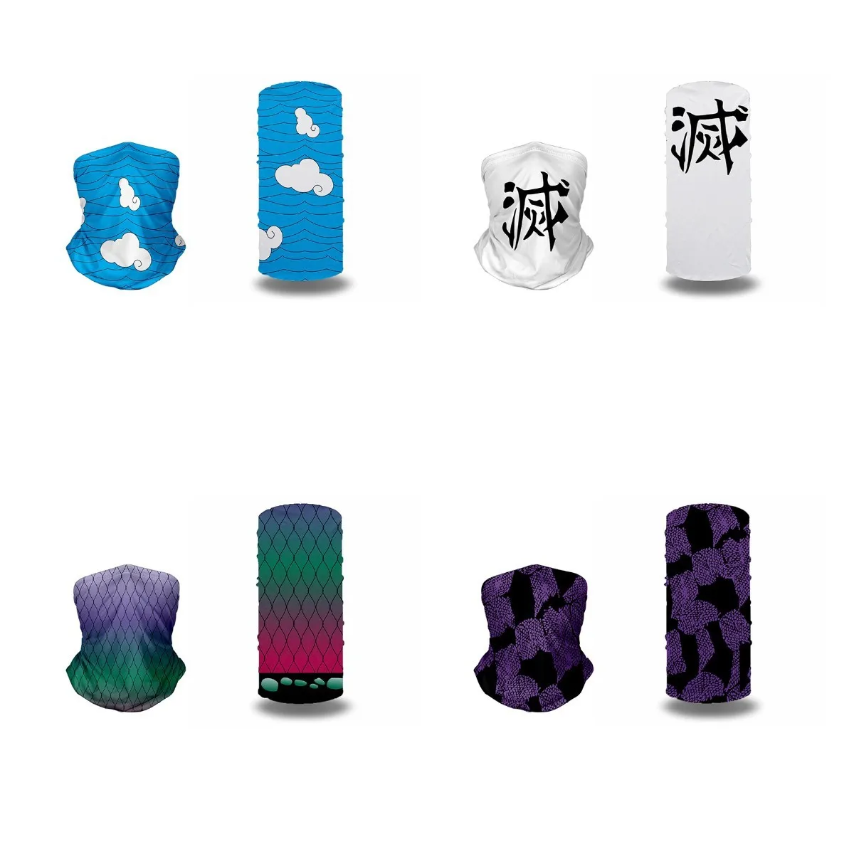 Anime Peripheral 25 Colors Magic Bandana Riding Neck Gaiter Triangle Scarf Noruto Cosplay Neck Tube Balaclava for Sport