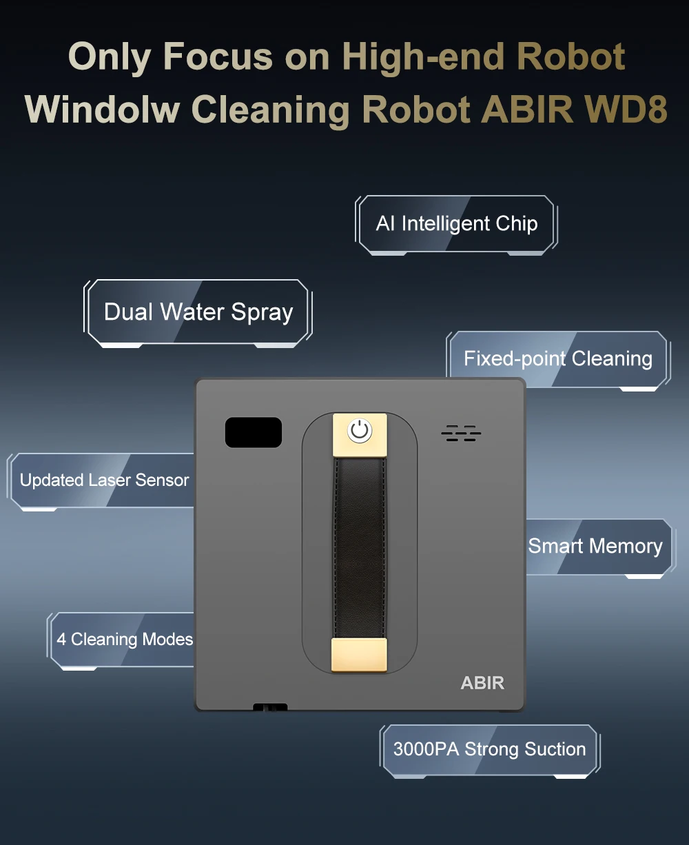 Robot Window Cleaner Wet and Dry Window Cleaner Robot with APP Control Automatic Window Robot Cleaner Glass Clean