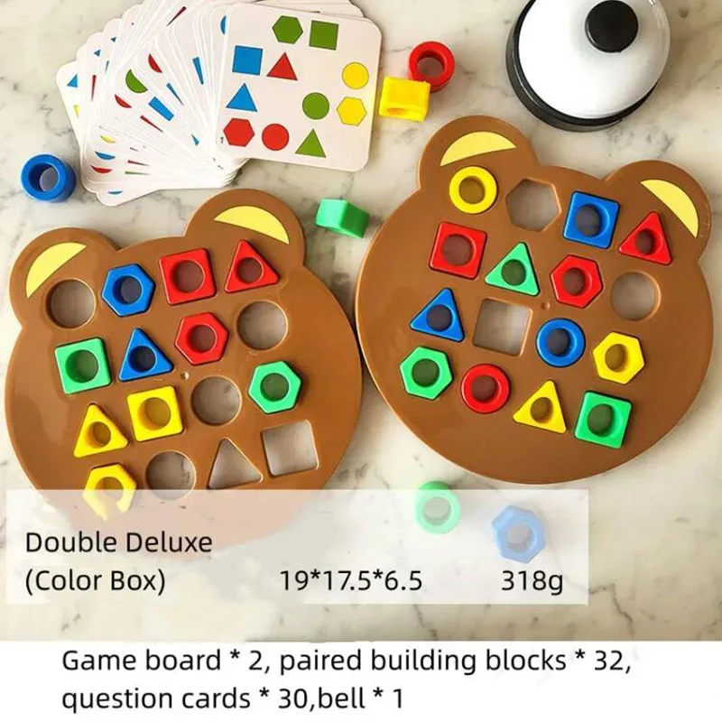 DIY Children Geometric Shape Color Matching Board 3D Puzzle Games For Kids Interactive Learning Educational Toys