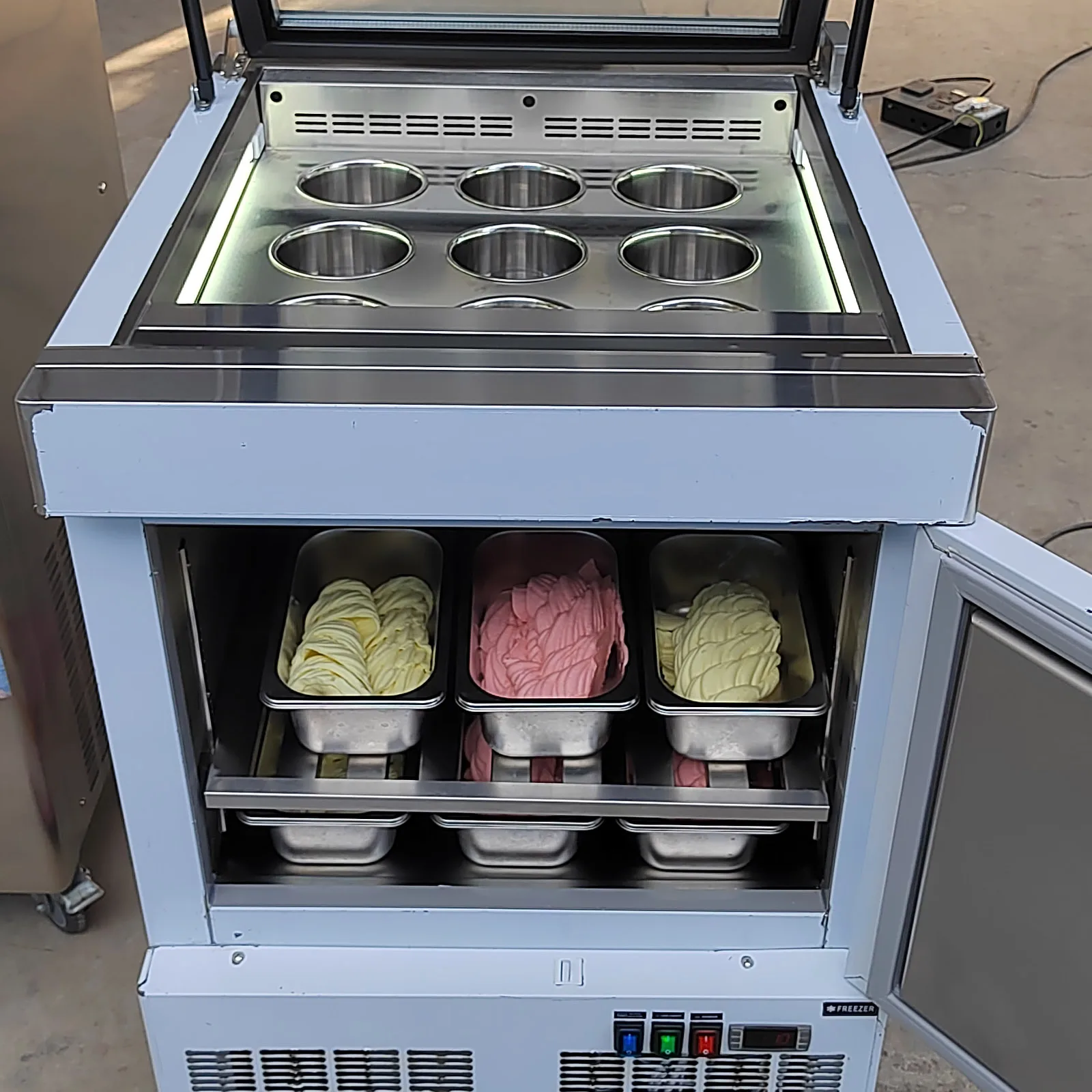 6 pans and 2 trays blast shock freezing  freezer/blast shock freezing chiller/flash shock feezing freezer for ice cream gelato