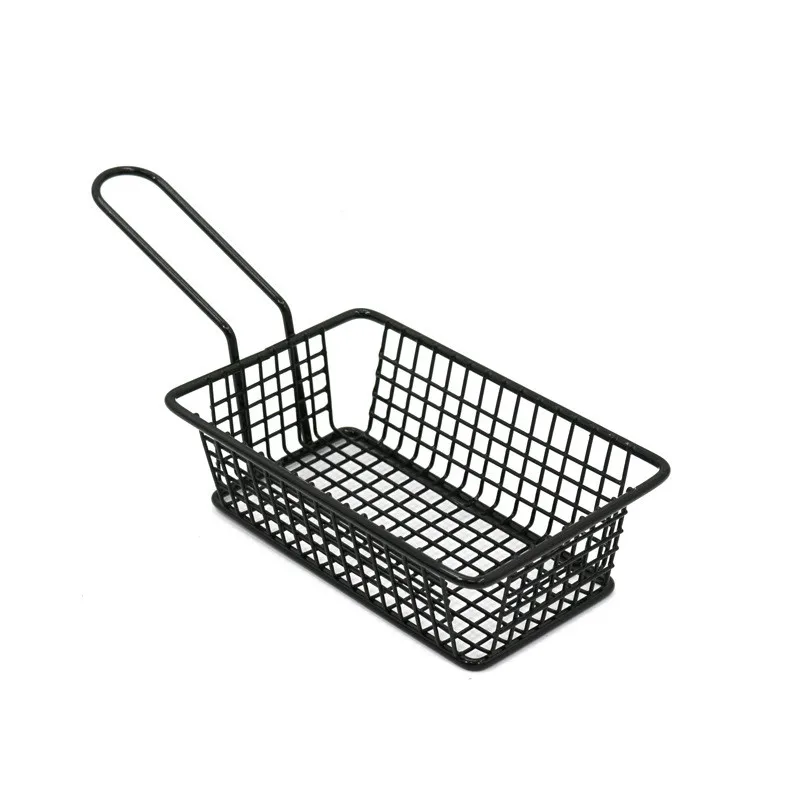 Spot direct selling mini storage basket rectangular metal frame fried chicken chops chicken thigh potato chips