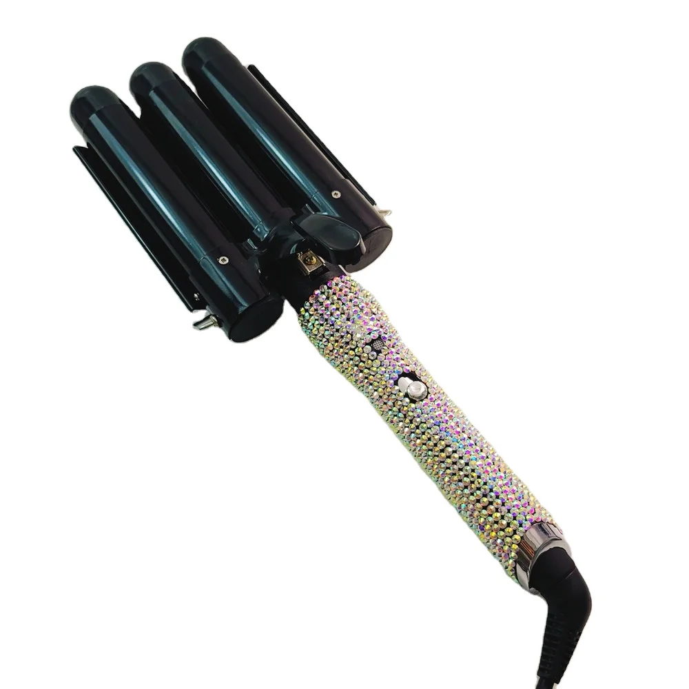 Top Seller Wholesale adjustable curling iron 25mm 3 barrel hair curler mermade mermaid hair waver 	 deutsch crimping tool