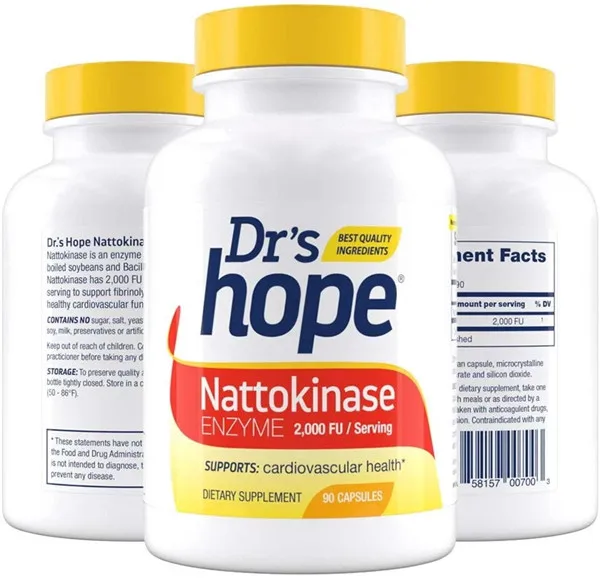 
Nattokinase 2000FU 90 count bottles dietary supplement 