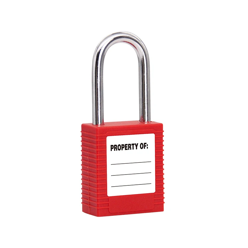 Nylon plastic safety padlock for LOTO lockout