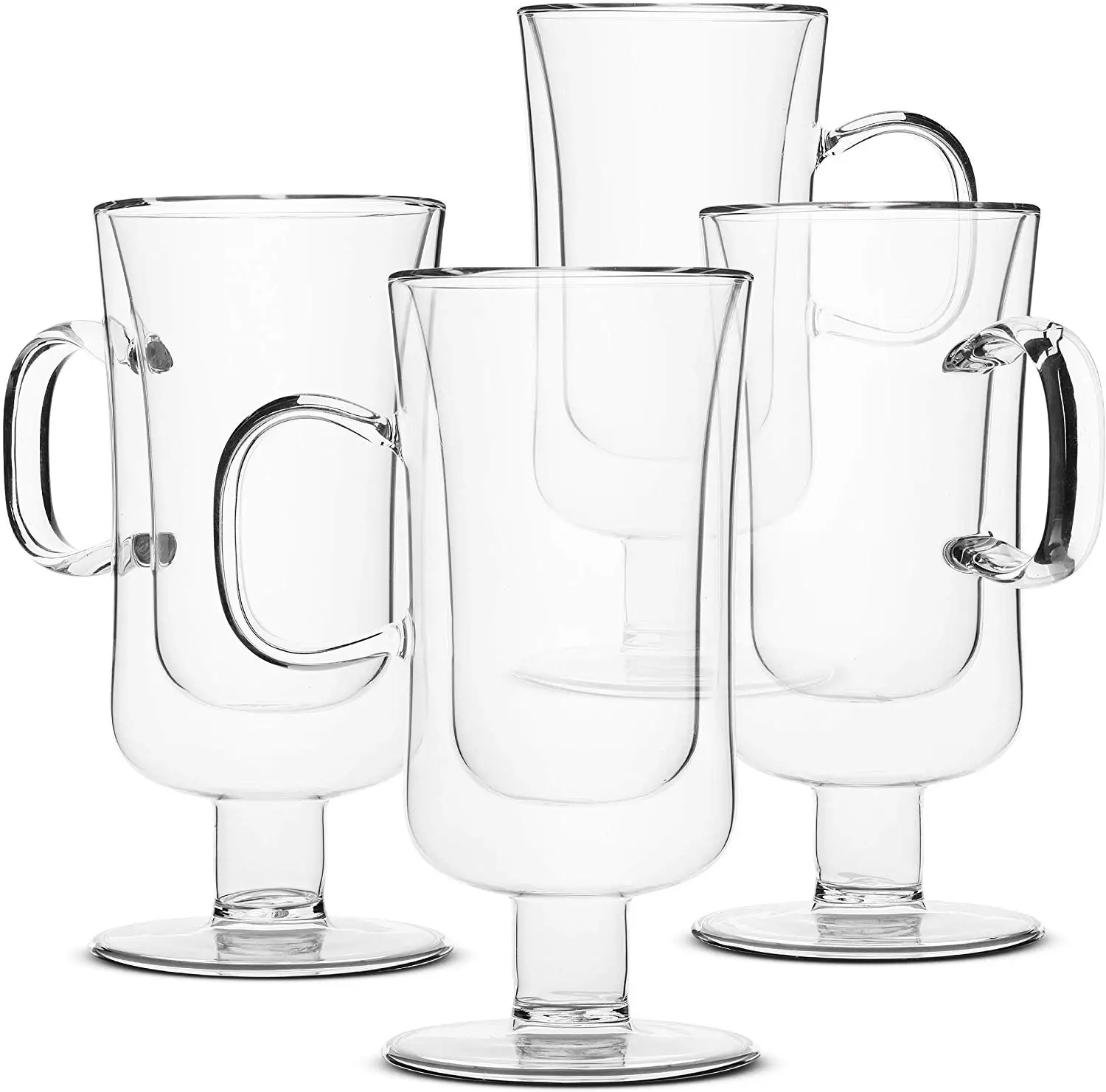 Germany Usa  Market Double Wall Borosilicate Glass Cups,coffee Mugs With Lfgb Bsci