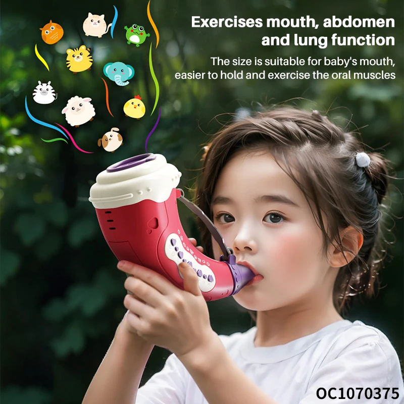 Baby montessori sensory animal sound horn loud portable speakers toy harmonica musical instrument for sale