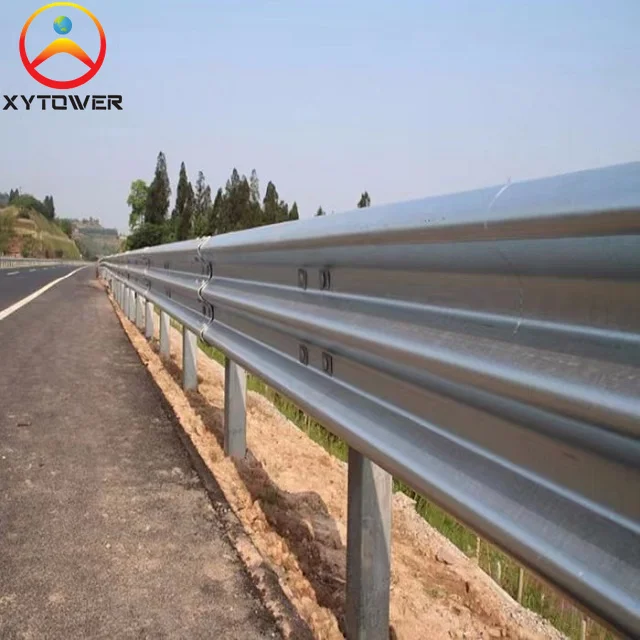 Professional Manufacturer High Security Thire Beam Highway Guardrail Crash Barrier for Sale