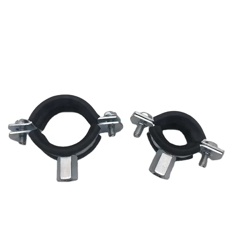 
Welding Type Pipe Clamps Set steel double pipe clamps with rubber 