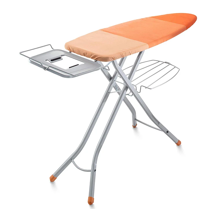 Height Adjustable Foldable Ironing Board with Steam Iron Rest Rectangle Clothes Rack 100% Cotton Cover Europe PE-Use as a Tool