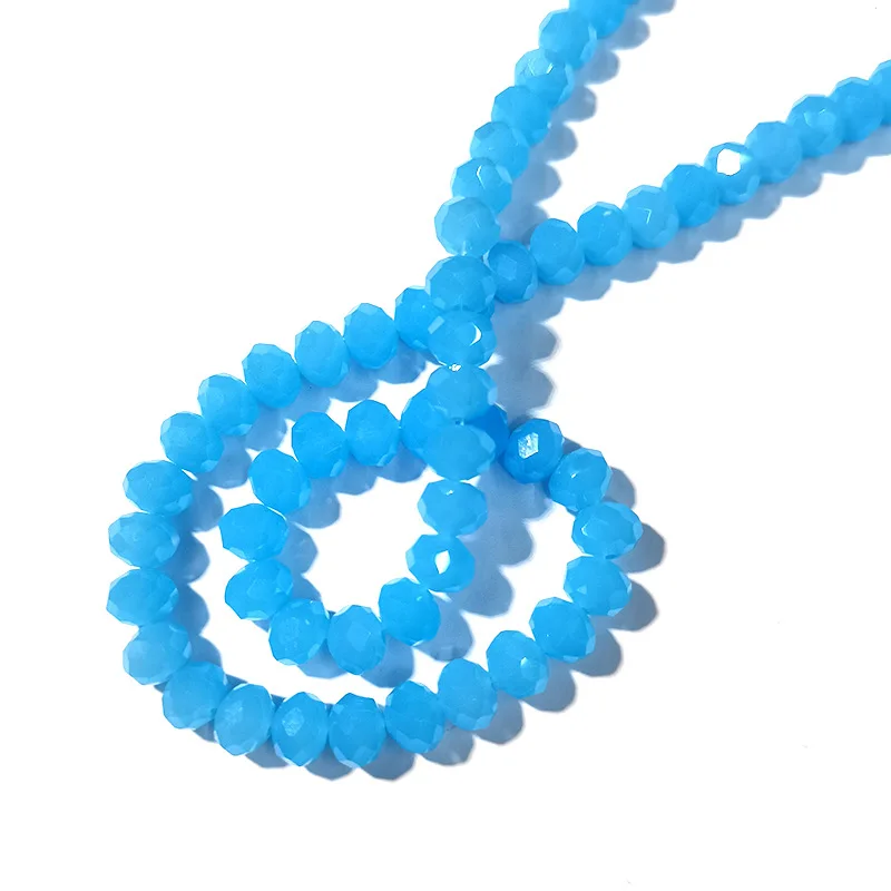 Factory wholesale crystal jade flat beads jewelry accessories hair and clothing decorations 2/3/4/6/8mm porcelain rondelle beads