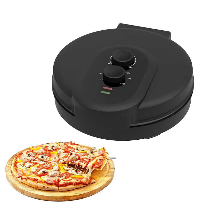 Open Flat Up to 180° Cooking Adjustable Temperature and Timer Control Knob Calzone Pizza Oven Muti-fuction Electric Pizza Maker