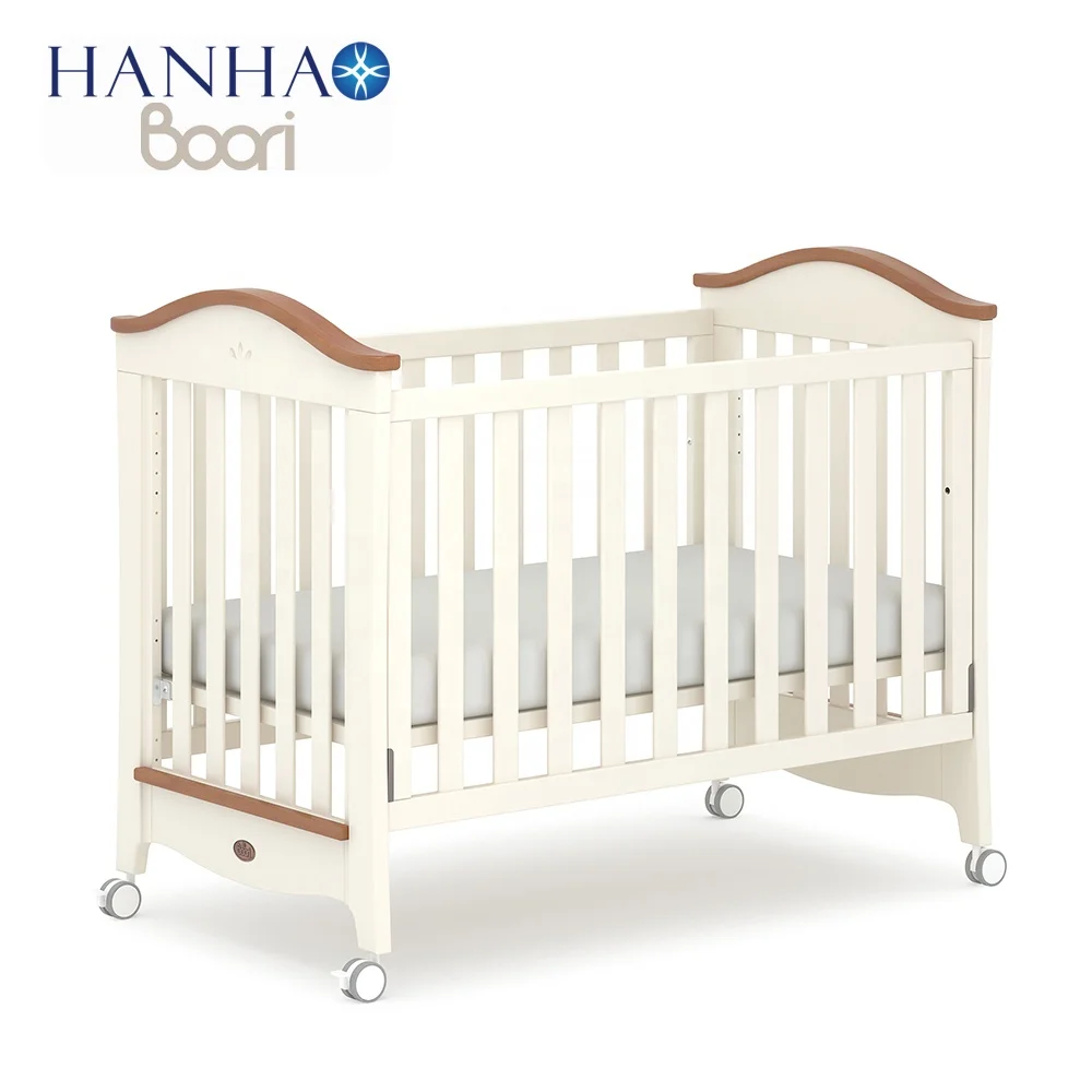 CLEARANCE SALE Boori Morden Europe Functional Height Adjustable Baby Wooden Crib Cot Bed