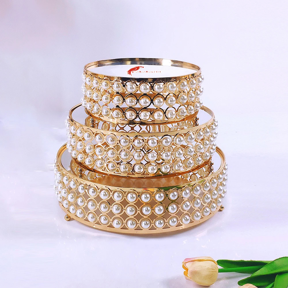 porcelaine revolving cheapest mirror luxury portable golden birdcage nordic cake hoop stand