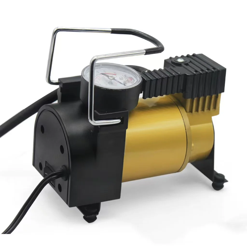 Mini Air Compressors 12V  Electric Car Air Pump Portable Tire Inflator with Pressure Gauge