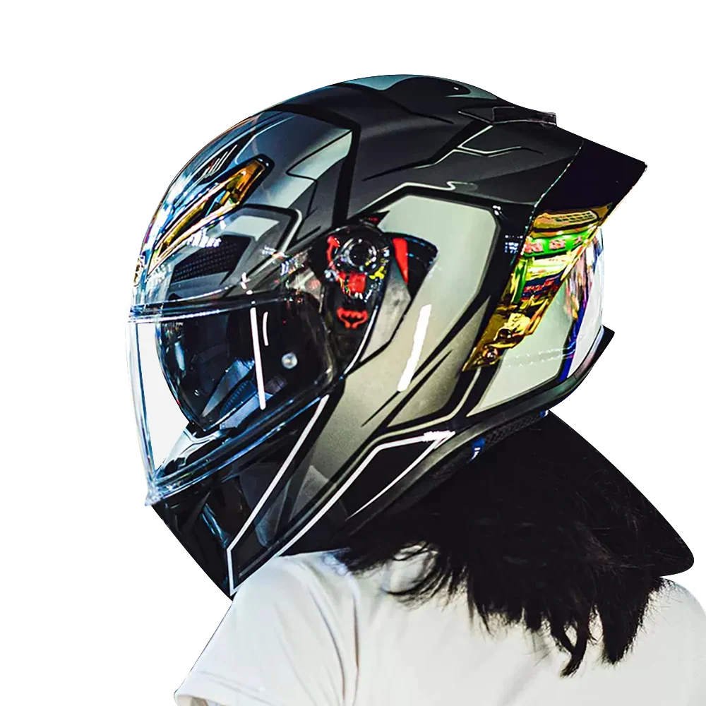 Full Face Smart Bluetooth Racing Motorbike Adult Motocross Helmet Riding Motorcycle Accessories Helmets With Bluetooth