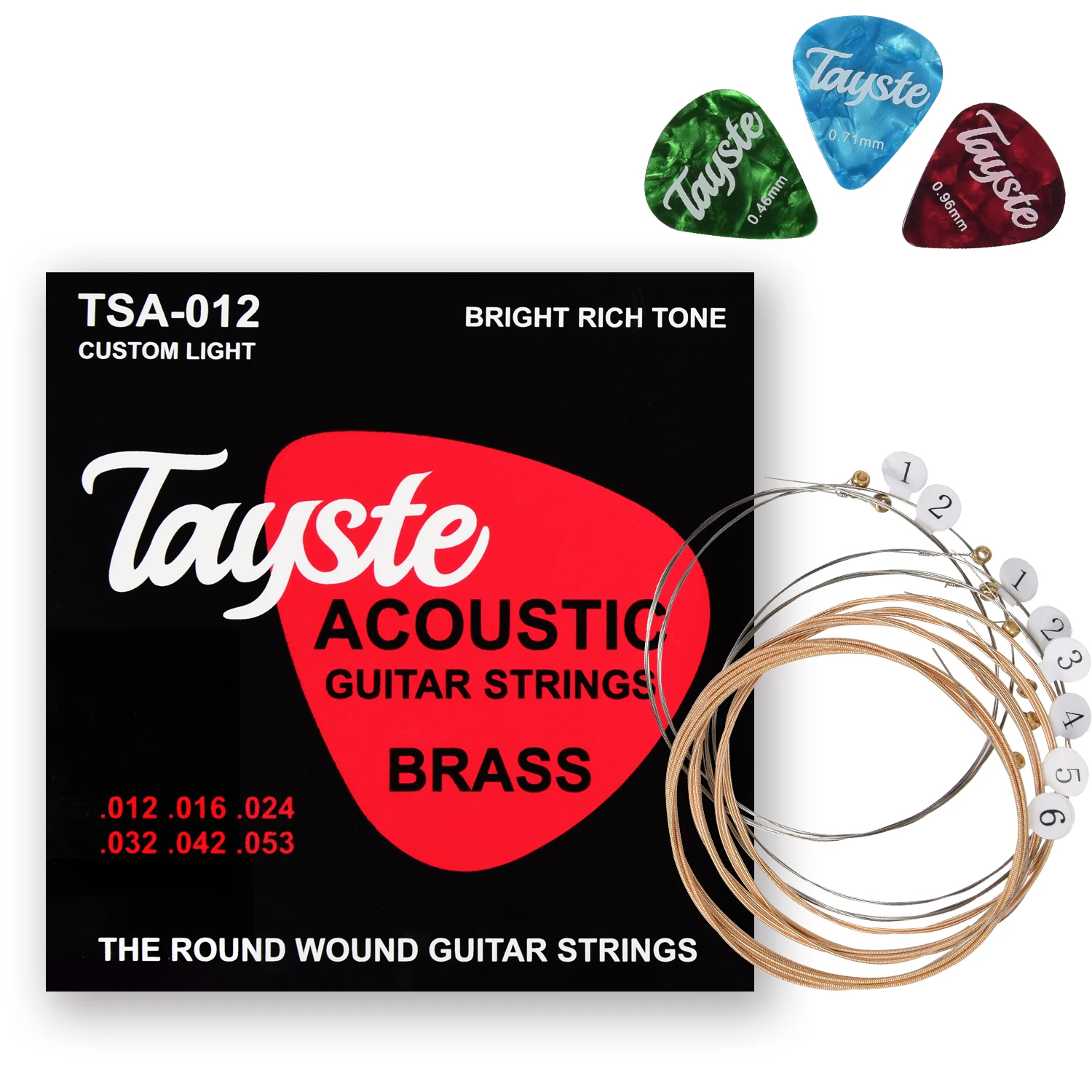 musical instrument  010 011 012 brass acoustic guitar strings 8 manufacturer custom guitar string pack