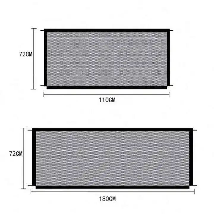Pet dog fence nylon foldable dog isolation net cat and dog safety protection fence non perforated pet supplies