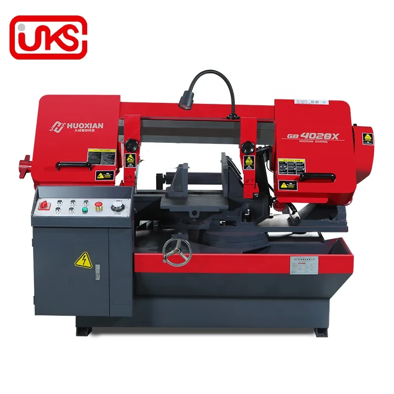 GB4028X metal cutting  horizontal band sawing machine Rotating 45 degree angle