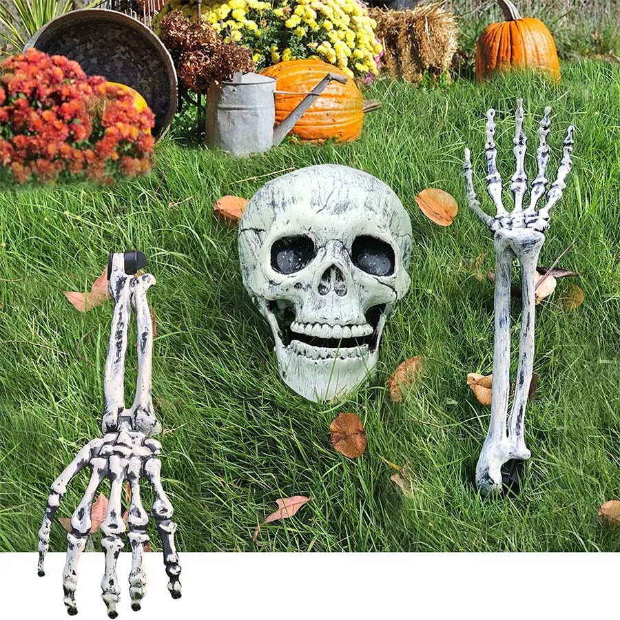 2024 Halloween Decorations Plastic Creepy Garden Animated Body Halloween Decoration Ghost  Halloween Human Mr Bones Skeleton