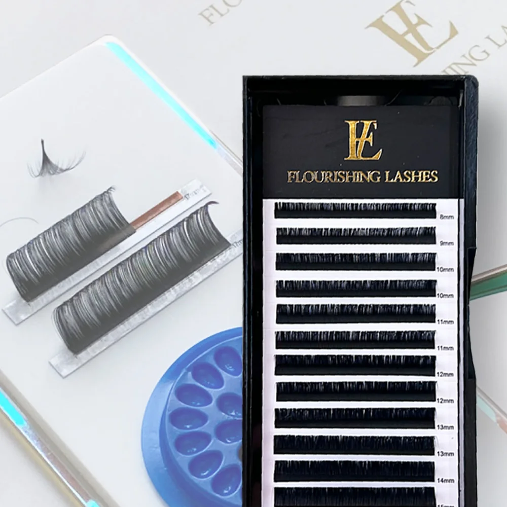 individual eyelash extensions volume CD lash trays mink russian volume fans eyelash extensions