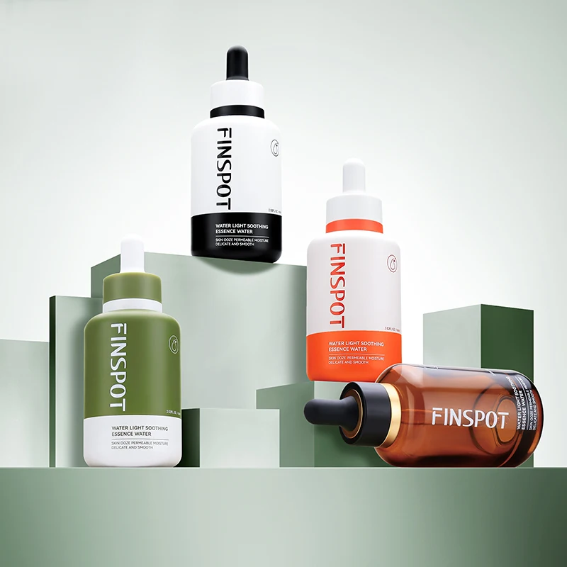 60 мл матовая черная двухцветная стеклянная бутылка-капельница с горячим тиснением 60 мл серая капельница для косметического ухода