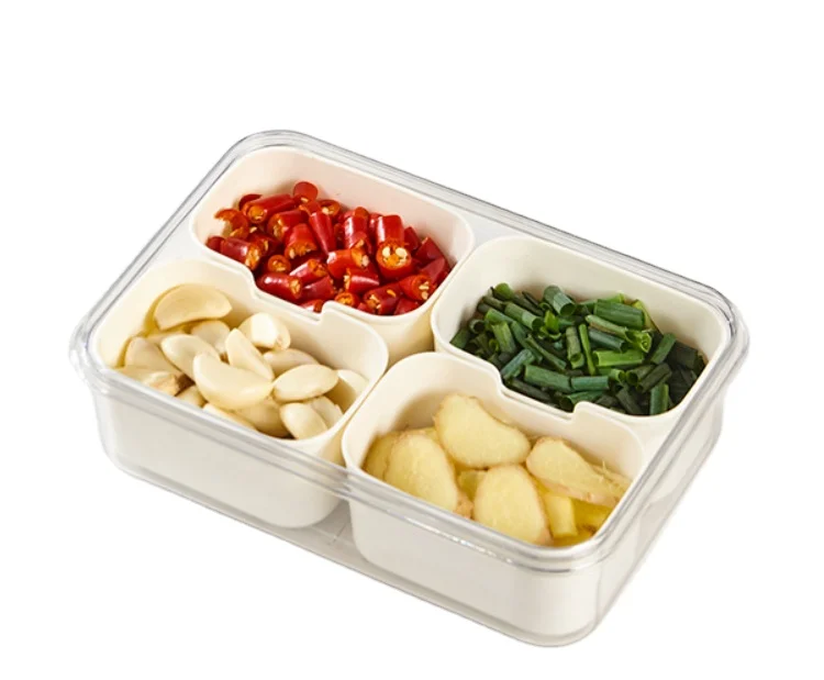Transparent Plastic Crisper Container with Lid for Fruit and Vegetables for Sushi Storage Packaged Box Included