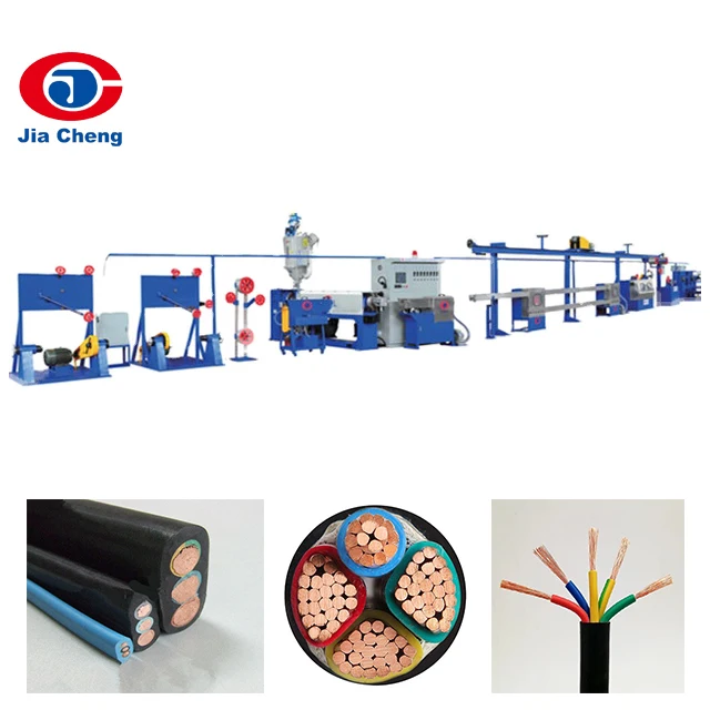JIACHENG China Copper Wire/PVC Electrical Cable Wire Extruder Making Machine