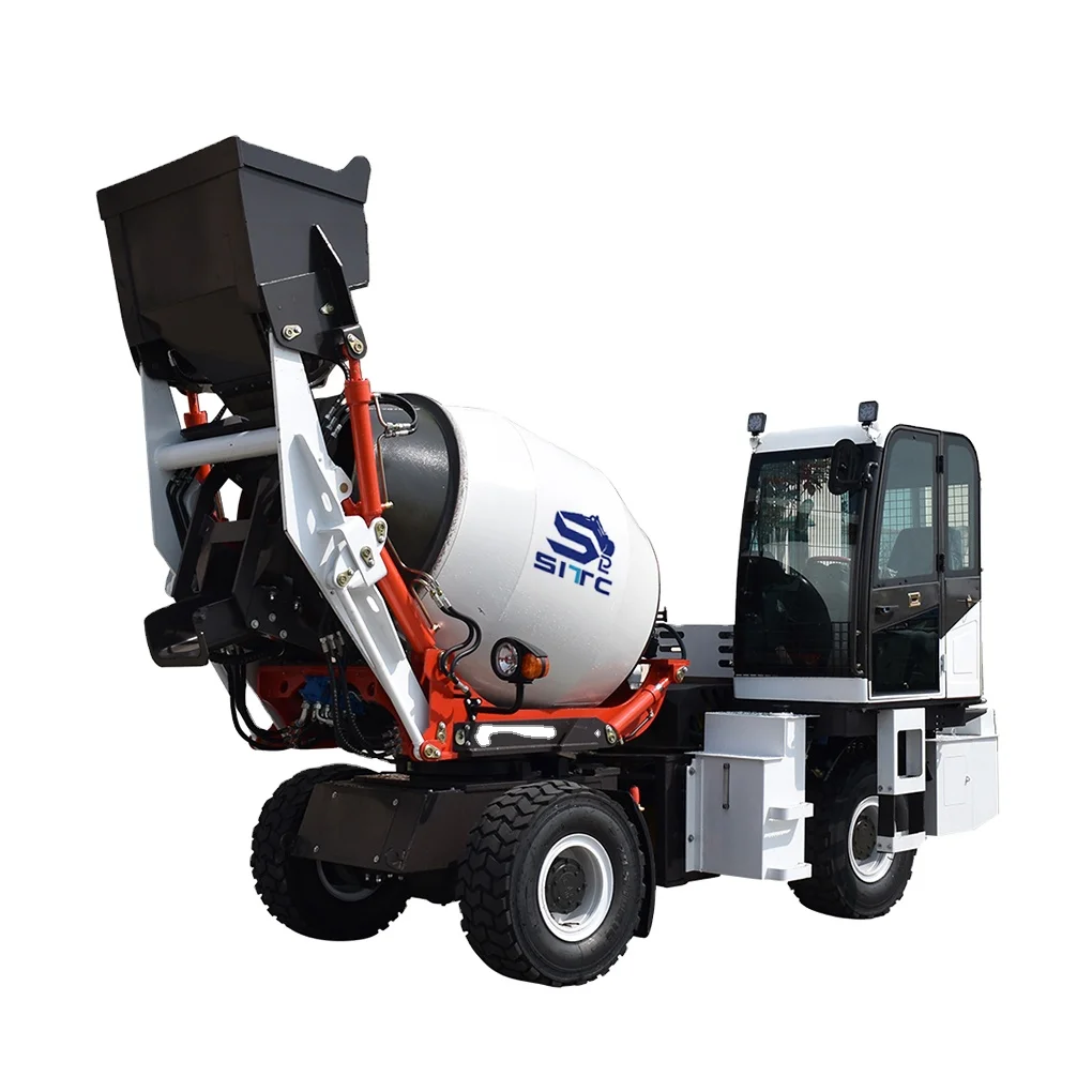 New 1.5m3 Self-Charging Concrete Mixer Truck Self-Loading Construction Gearbox Bearing Pump With Cement Mixing Machine