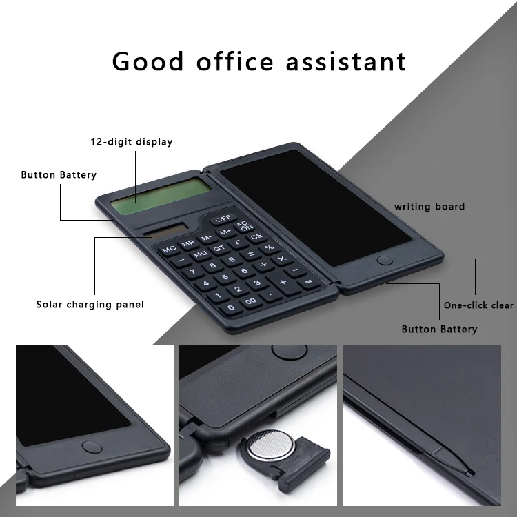 6.5 Inch Portable Calculator LCD  Writing Tablet Folding Scientific Calculator Digital Drawing Pad digital writing tablet