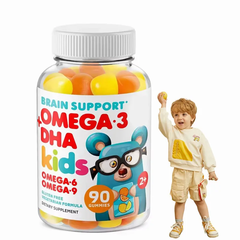 Vitahealthy OEM/ODM private label factory supply Halal natural organic Omega 3 DHA kids Gummies for vitamin and brain support