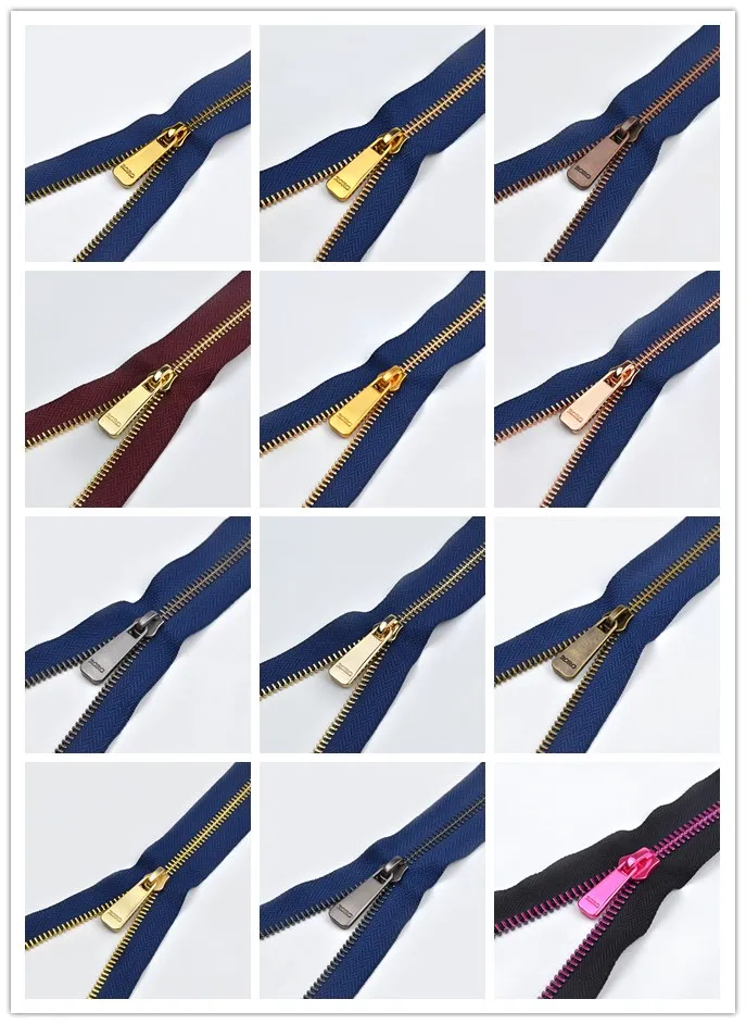  Открытый конец китайский поставщик купить оптом на заказ 5 # золотые металлические молнии набор длинных лент рулоны дворе для курток