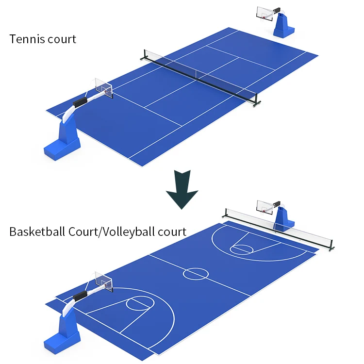 Polyester Aluminum Alloy movable tennis post Green colour beach tennis net and post tennis column