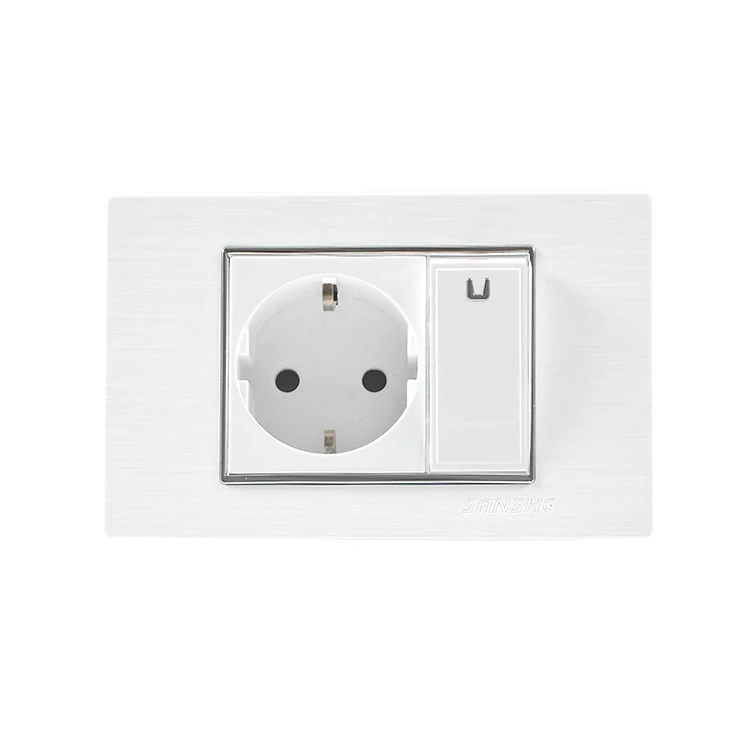 SANSHE  german type switch 16A high power 1 gang 2 way switch  Household appliances switch socket