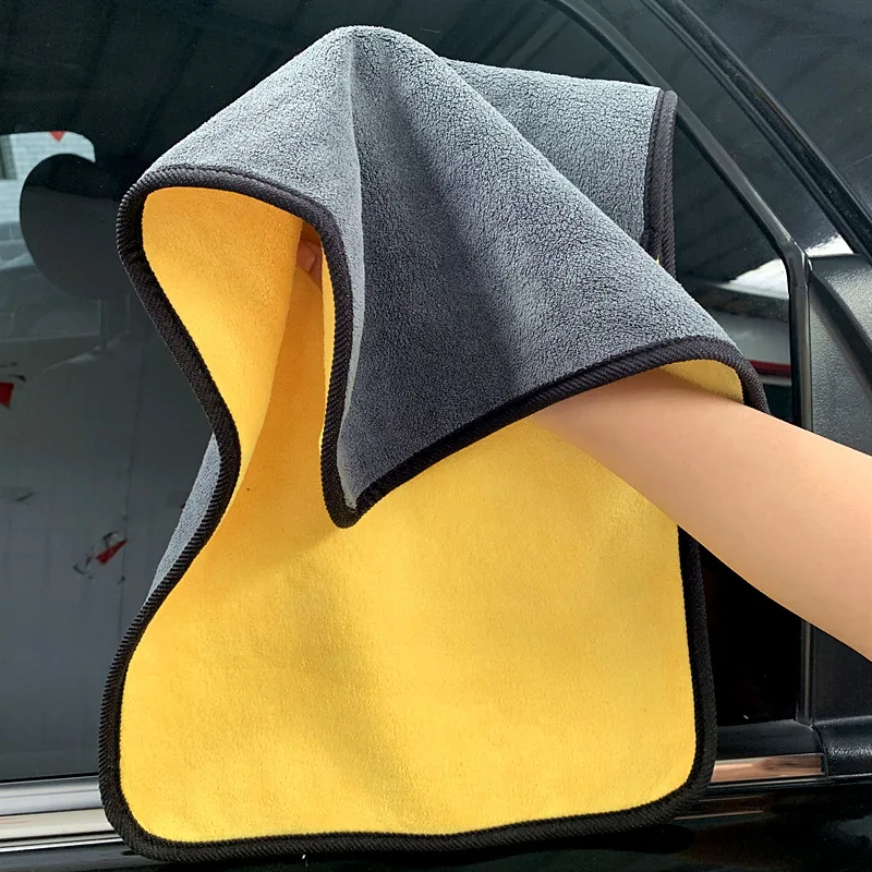 Double Side Coral Fleece Microfiber Cloth Micro Fiber Cloth Microfiber Towel Cleaning Cloth Washing Towel For Car  and house