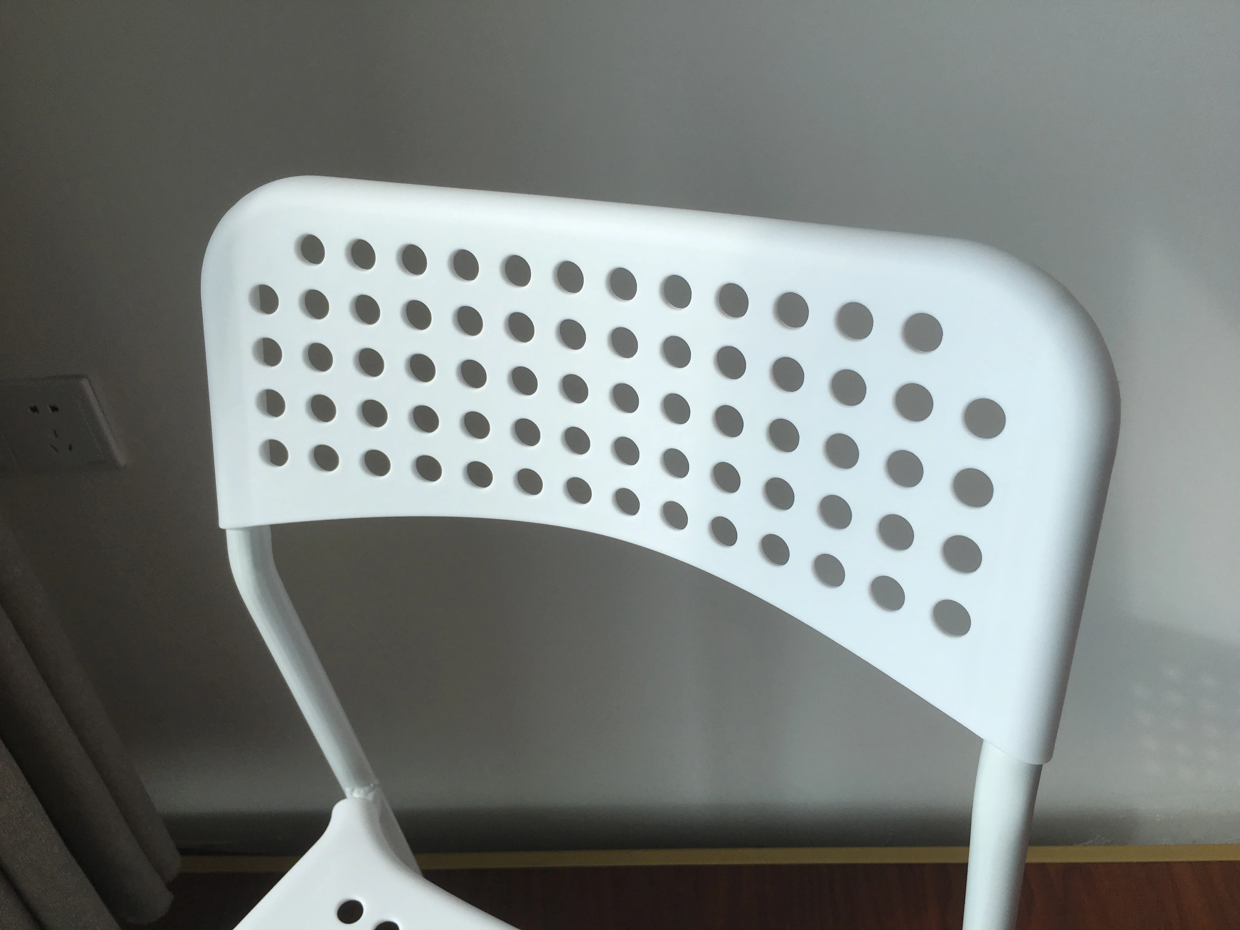 Home Furniture Steel Plastic Modern Furniture Dining Room Furniture Square Monoblock Chair Dining Chair Metal Leg Assemble