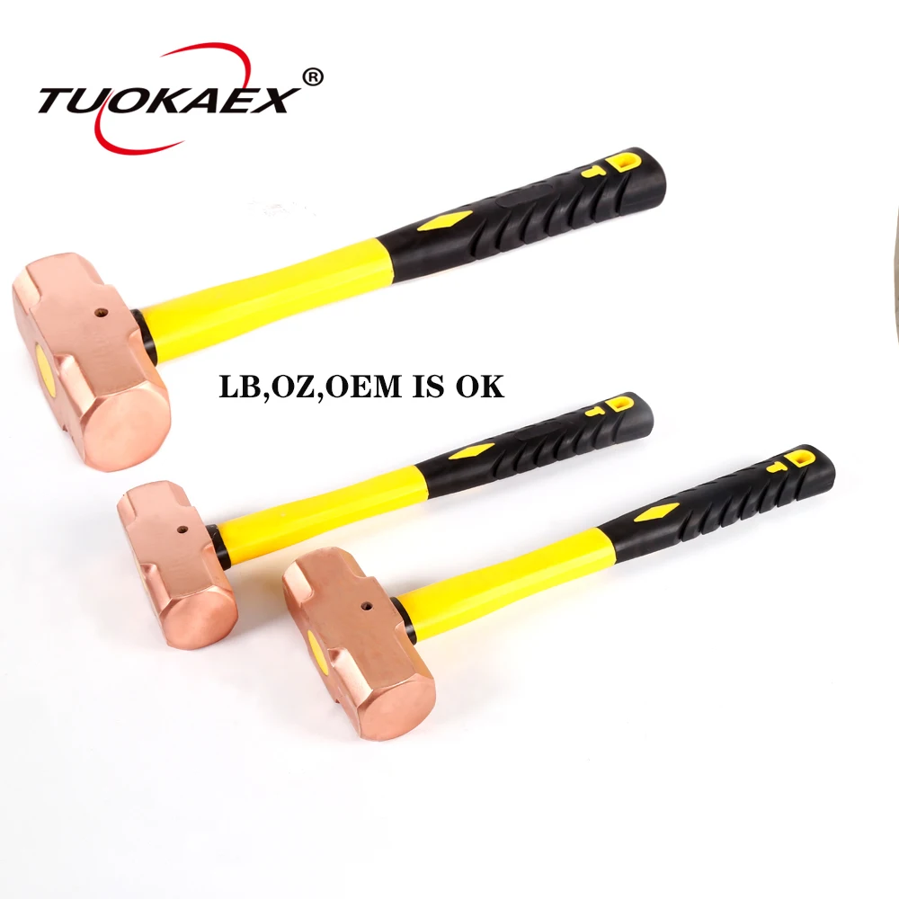 China manufacturer copper big hammer 20LB with fiberglass handle