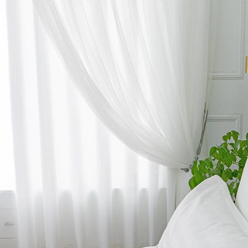 Innermor White Lace Double layer Curtains For Living room Home Decor Blackout curtains for women bedroom Window Customized