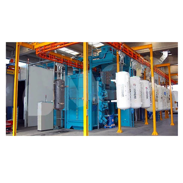 Catenary Type Shot Blasting Cleaning Machine For Lpg Cylinder