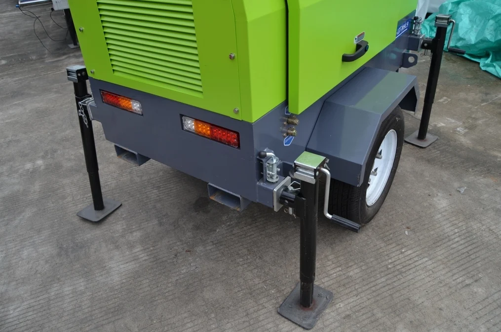 Yangdong/Kubota/Perkins diesel powered light tower mobile lighting tower 10kva 9m 8m 7m portable led diesel light tower